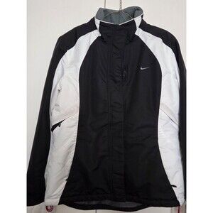 Nike Parka Coat, L Size - Black & White Ladies Pre Loved